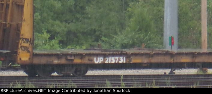 UP 215731, close up of car number